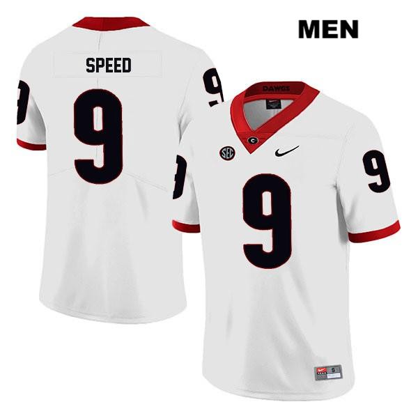 Georgia Bulldogs Men's Ameer Speed #9 NCAA Legend Authentic White Nike Stitched College Football Jersey OQE6256SU